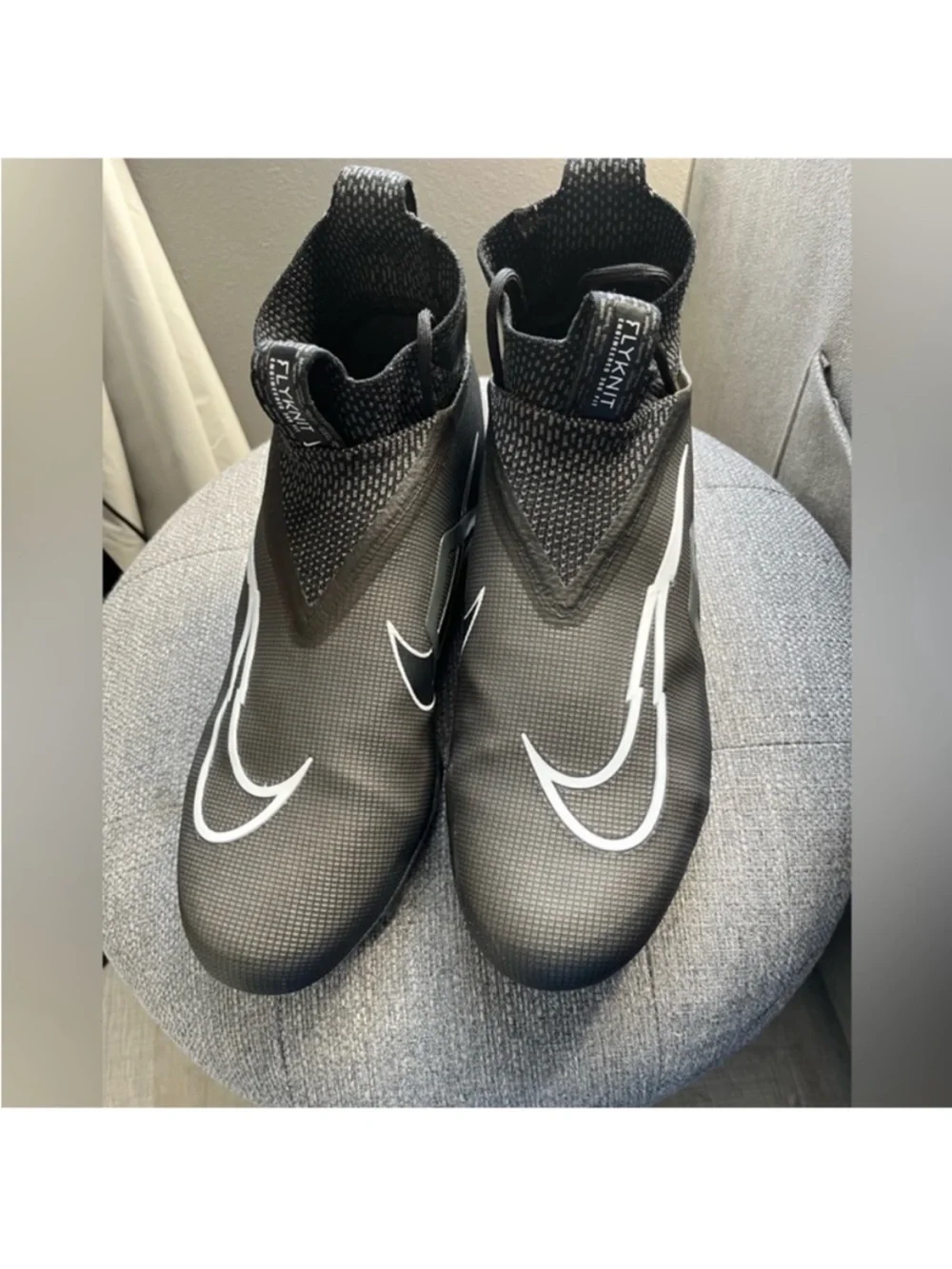 Nike Alpha Menace Elite Black-Iron Grey-White Men's Football NEW